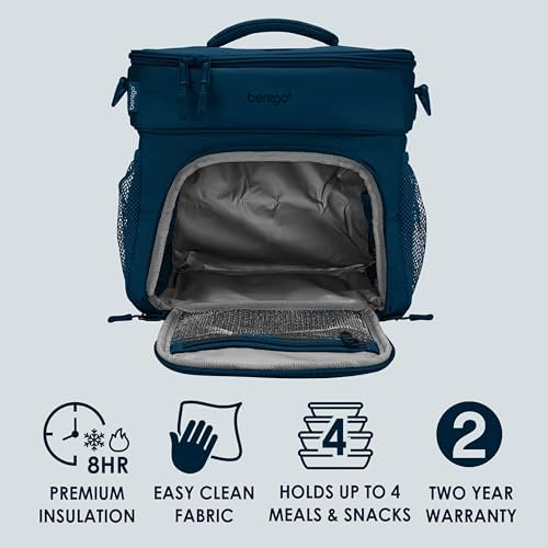 Bentgo Prep Deluxe Insulated Meal Prep Lunch Bag for Adults, Holds 5 Meals