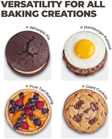 Bake Choice Muffin Top Pan, 4-Cup Hamburger Bun Pan, 4' Baking Pan 2 Pack