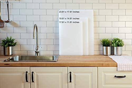 Thirteen Chefs Extra Large 24 x 18 Black Cutting Board - 1/2" Thick HDPE Plastic for Restaurants and Professional Kitchens