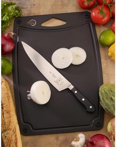 Mercer Culinary Composite Cutting Board-17 1/4" X 11 3/4", with Non Slip Feet and Juice Groove, Black