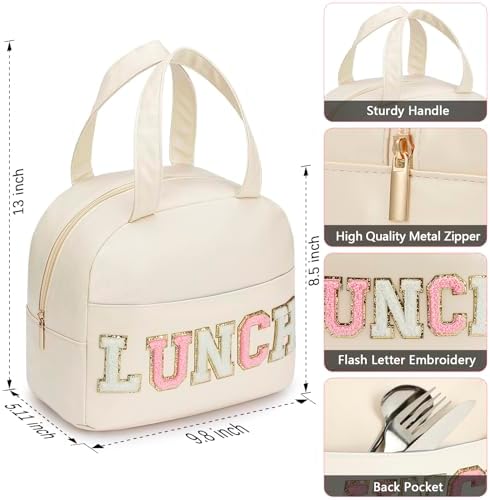 Lunch Bag for Women Insulated For Men PU leather Small Office Work lunch