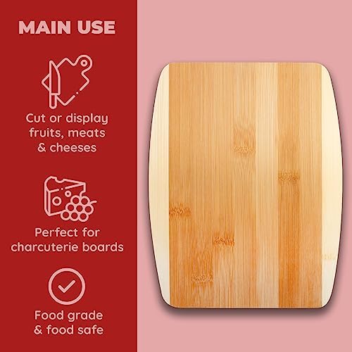 Bamboo Cutting Board – 11 x 14 Inch Large Kitchen Board for Meal Prep & Serving | Durable, Sustainable Bamboo Chopping Board for Fruits, Veggies, and Charcuterie | Eco-Friendly, Easy to Clean
