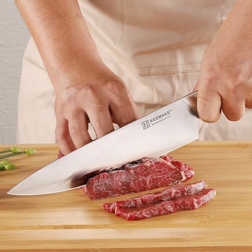 KEEMAKE Kitchen Knife Set, 3PCS Sharp High Carbon Stainless Steel Knives Set for Kitchen with Ergonomic Handle, Chef Knife set Professional Carving Knife Set for Meat Vegetable Fruit