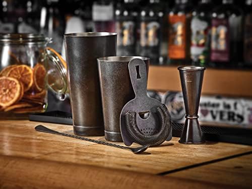 Barfly Heavy-Duty Spring Bar Strainer, Vintage Black