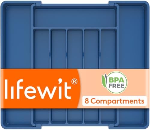 Lifewit Expandable Silverware Drawer Organizer, Kitchen Utensil Tray