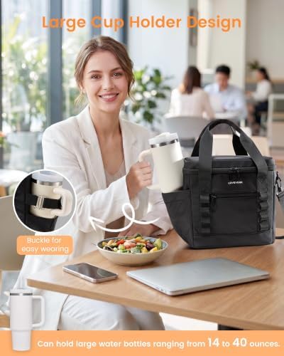 LOVEVOOK Insulated Lunch Bag for Women men, Large Leakproof Adult Lunch Box