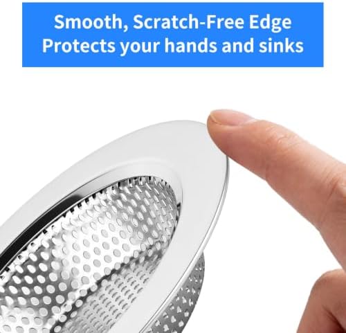 Chefbee 4PCS 4.4" Stainless Steel Kitchen Sink Drain Strainer Food Catcher
