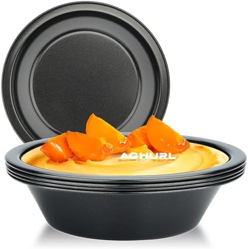 5" Mini Pie Pans, 5 Pack Nonstick Baking Tins for Cake & Meat