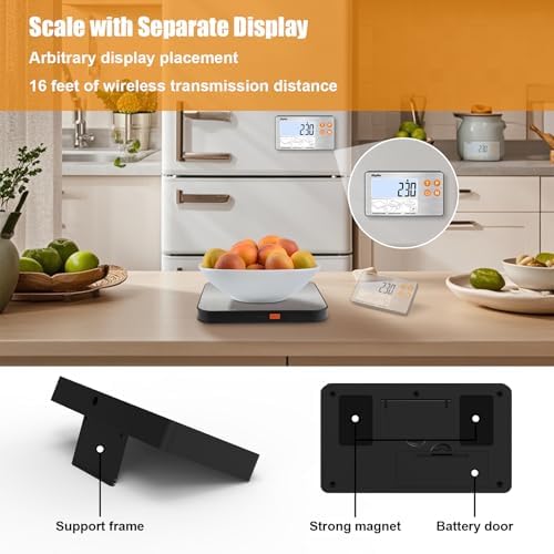33lb Food Scale with Split Display, Diyife 1g/0.1oz Digital Kitchen Scales