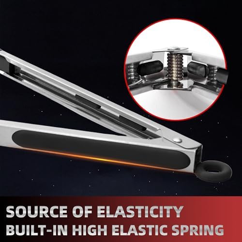 Stainless Steel Kitchen Tongs Set, 3 Pack with Silicone Tips