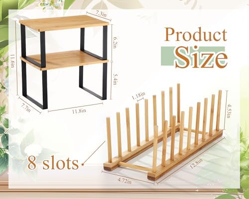 4 Pcs Kitchen Organizer Accessories Set for Cabinet, Light, 11.8 x 7.9''