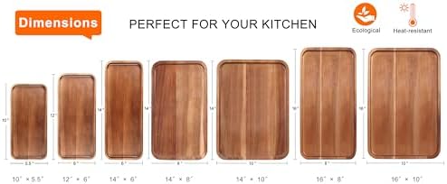 Acacia Wood Serving Tray Decor Small Cheese Charcuterie Boards Wooden Plate
