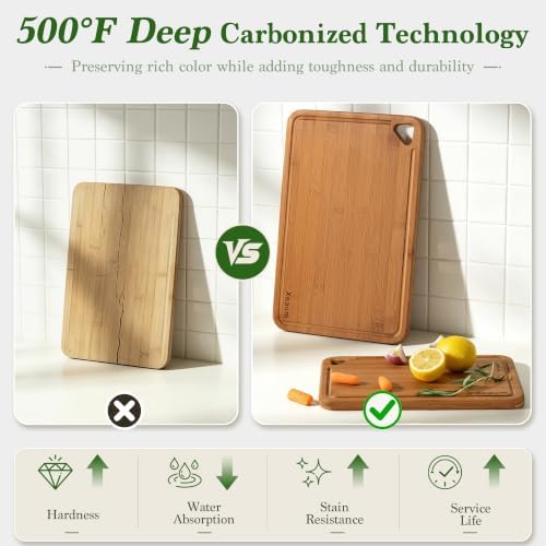 Bamboo Cutting Board 3-Piece Wooden Cutting Board for kitchen