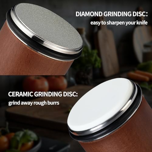 Rolling Knife Sharpener Kit, Knife Sharpening Kit for Kitchen, Walnut