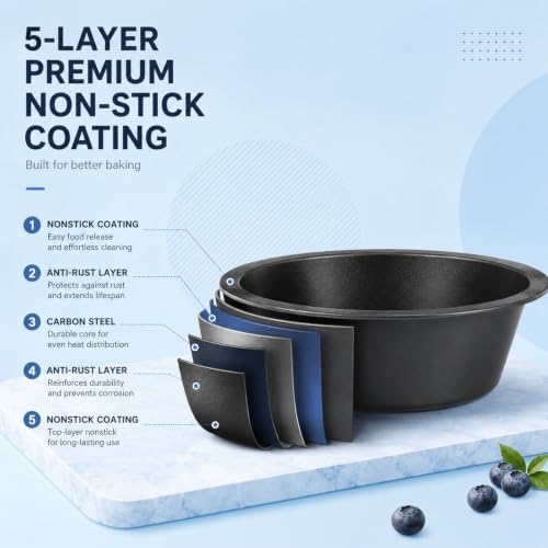 5 inch Pie Tin, 8 Pack Small Pie Pan for Oven and Instant Pot Baking