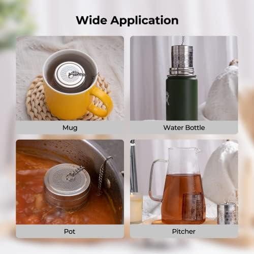Reinmoson 2 Pack Large Tea Infuser for Loose Leaf Tea & Spice Ball 2”x2.8”