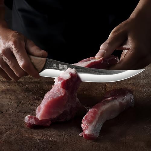 HOSHANHO Butcher Knife Set, 3PCS Knife Set of Meat & Slicing & Boning Knife