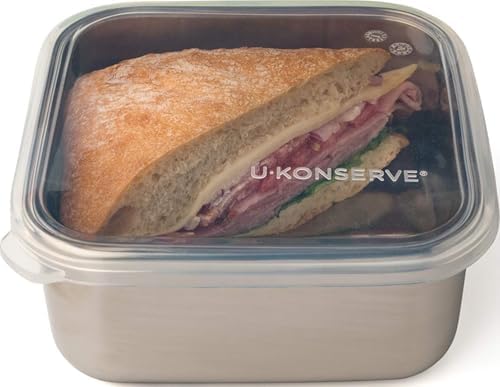 U-Konserve 30 oz Stainless Steel Bento Box Food Container Clear