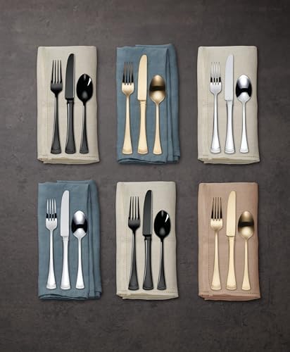 Lenox Portola Gold Satin 20-Piece Silverware Set for 4, Flatware