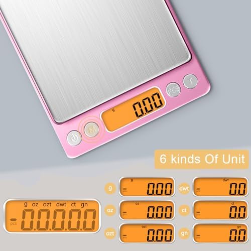0.01g High Precision Kitchen Food Scale, Diyife 500g Portable Digital Scale