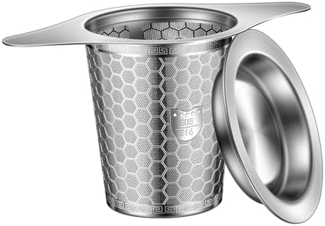 Tea Infuser for Loose Leaf Tea, BOMANSI BOMS 316 Stainless Steel Tea Infuser with Handles, Extra Fine Mesh Tea Strainers Filter Fine Tea Leaves, Fits Tea Pots, Mugs, 1 Pack
