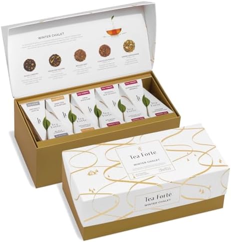 Tea Forte Tea Sampler, 20 Pyramid Infuser Bags, Premium Tea Gift Set