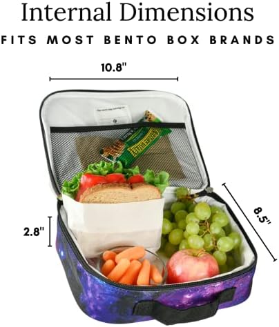 Fenrici Watercolor Lunch Box for Girls, Kids, Teens, Women Insulated Lunch Bag, Soft Sided Compartments, Spacious, BPA Free, Food Safe, 10.8in x 8.5in x 2.8in (Limited Edition)
