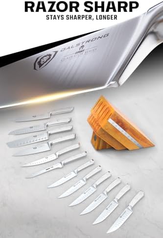 Dalstrong 12-Pc Knife Block Set - White Handles