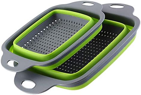 2-Pack Collapsible Colander, 9.5 & 11.5 Inch Folding Basket