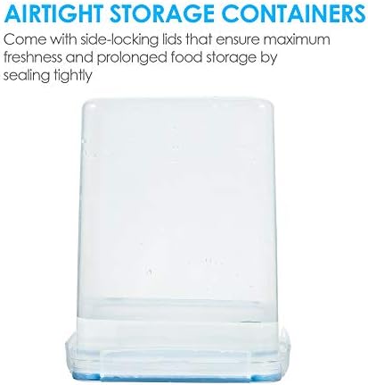 Vtopmart 5.2L Flour Sugar Storage Containers, 4 PCS, Blue