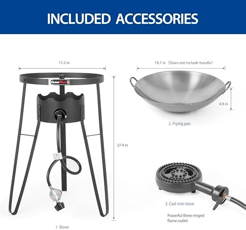 OuterMust Outdoor Cooker With Wok Wok Station