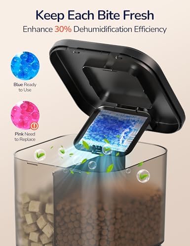 Dual Chamber Automatic Cat Feeder 4L, Dry/Treat Portion