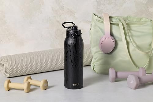 Ello Pop & Fill Insulated Stainless Steel Water Bottle with Quick Fill Lid, Leakproof Locking, Sip or Chug Spout, BPA-Free, Double Wall Vacuum Insulated for Sports, Travel & School- 22oz / 32oz / 40oz