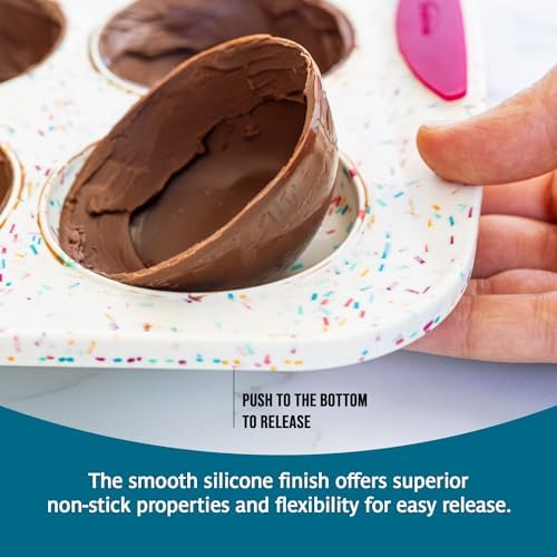 Trudeau Structure White Confetti Reinforced Silicone 12 Cup Dome Cake Pan/Mold (05118652)