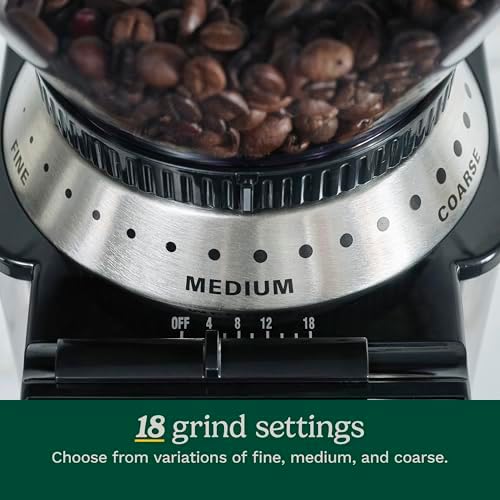 Cuisinart Electric Burr Coffee Grinder, 18-Position Selector, 4-18 Cups