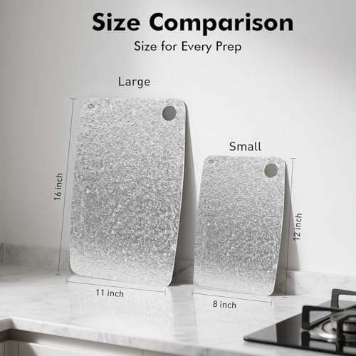 Titanium Cutting Board, Crystallized 100% Pure Titanium, 16 x 11 Inch