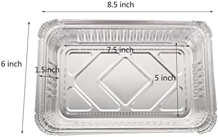 Waytiffer 20Pack Drip Pans Compatible with Weber Grills Spirit Gas Grills, Q Grills, Genesis and Genesis II LX 200 300 Series,Disposable Aluminum Foil BBQ Grease Trays, 8.5 x 6 Inch (Pack of 2)