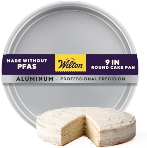 Wilton Aluminum Round Cake Pan Set, Made Without PFAS, 9 x 2 in