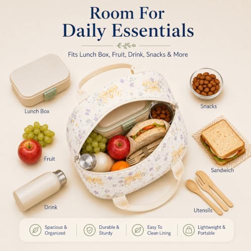 Bluboon Lunch Box for Women Cute Lunch Bag Reusable Insulated Lunch Bags Large Capacity Lunchbox Cooler for Work Picnic or Travel Gifts