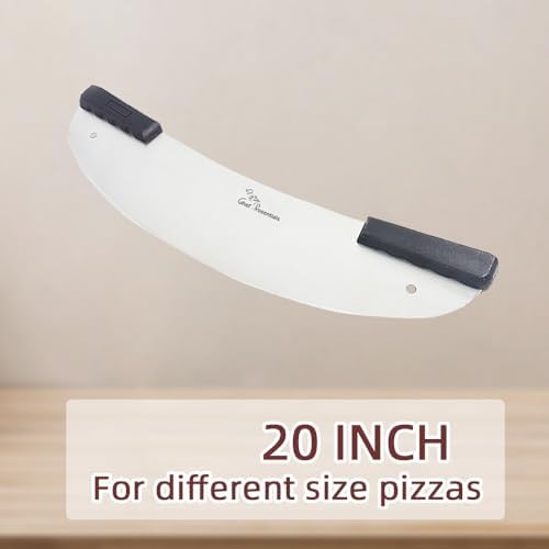 20" Pizza Cutter Rocker, Stainless Steel Semi-circle Sharp Blade Knife, for Commercial, Home