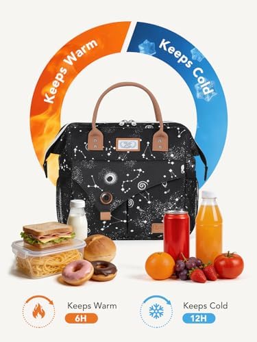 Lekesky Insulated Lunch Bag Portable Lunch Bag for Women-11L, Constellation