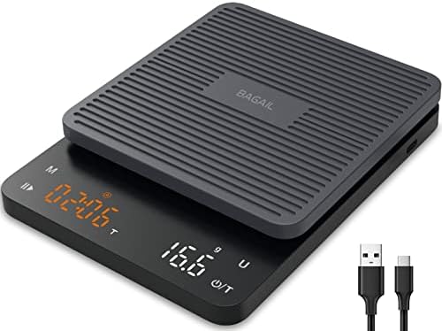 BAGAIL Coffee Scale with Timer, 0.1g/3kg Precision