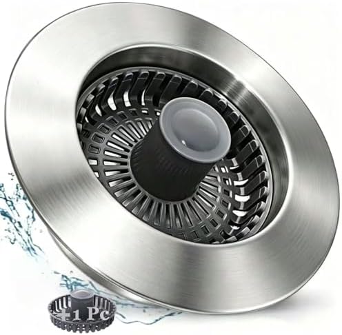 BAOLSLS 3 in 1 Kitchen Sink Stopper, Pop Up Kitchen Sink Drain Strainer
