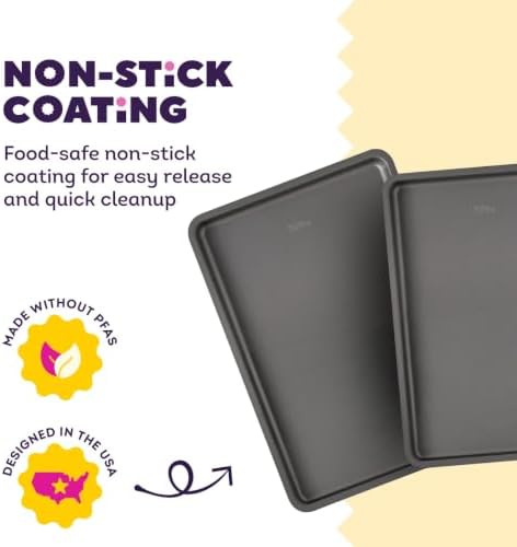 Wilton Silver Non-Stick Baking Sheet Set, Made Without PFAS, 2-Piece