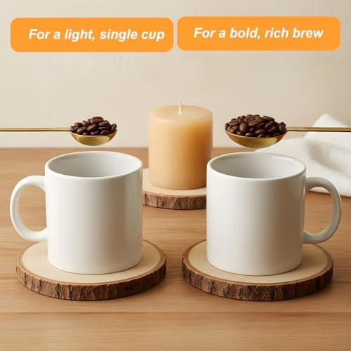 Double Sided Coffee Measuring Spoon, Stainless Steel Teaspoon Scoop 1 Tsp (5ml) and 1 Tbsp (15ml) Tablespoon Measuring Spoon, Dual-Measure Long-Handle Spoons for Kitchen Sugar Baking Precise Gold