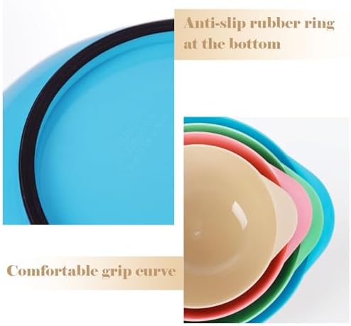 BoxedHome Classic Mixing Bowls Set of 4, BPA Free Plastic, Microwave Safe