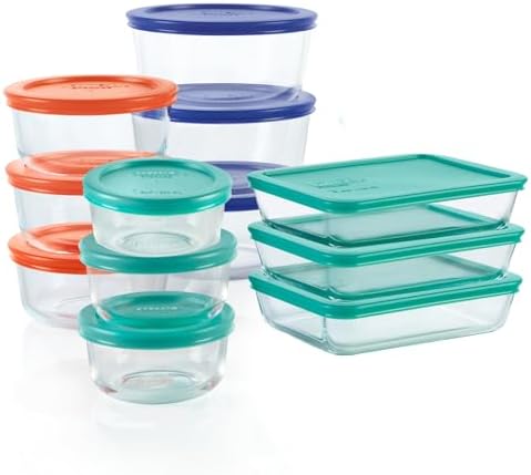 Pyrex Simply Store (12-Pack) Glass Food Storage Containers Set