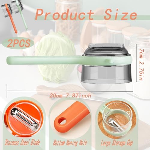 Multifunctional Peeler with Storage Box, Vegetable for Kitchen, Stainless Steel Double Sided Storage for Kitchen use, Fruit Peeler, Safe and efficient Peeling(2Pcs)