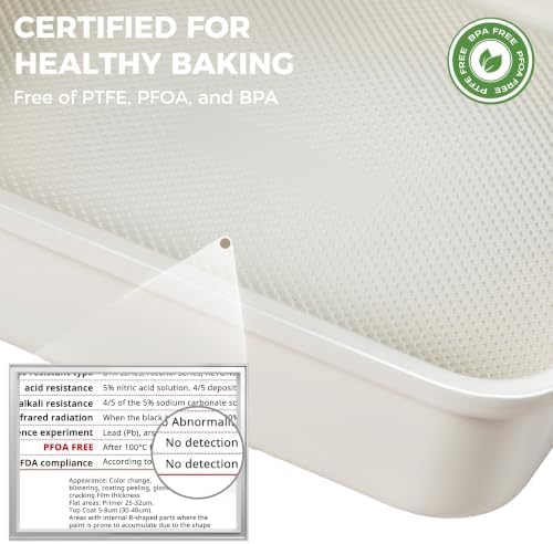 HONGBAKE Ceramic 9x9 Baking Pan 2 Pack, Square Cake Pan with Diamond Texture, Aluminized Steel Nonstick Square Baking Pan for Brownies, Cream