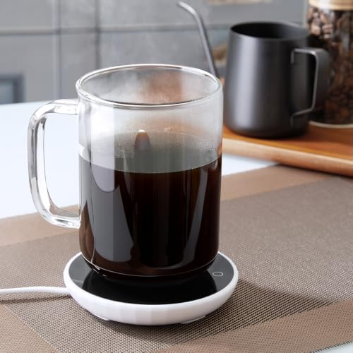 Glass Coffee Mugs, 24 oz Ice coffee cups, Large Clear Tea Cups Set of 6, Glass Mugs with Handles, Glass Cups for Latte, Cappuccino, and Tea